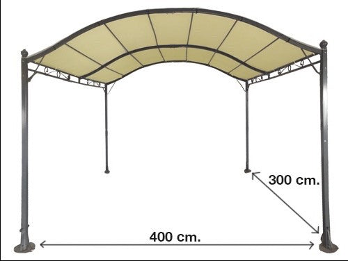 Gazebo acciaio Pergola Maxi