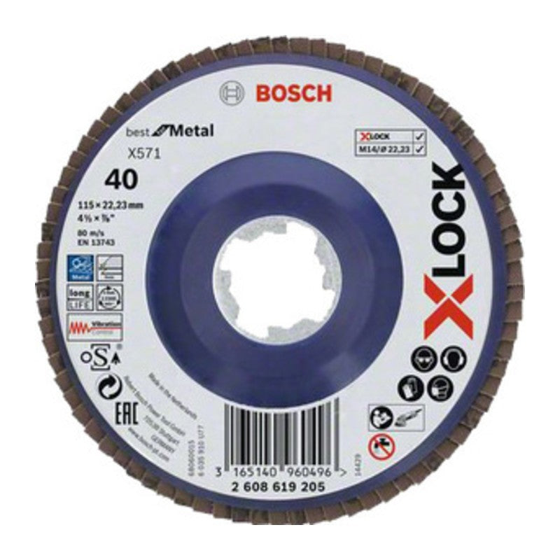 10 x BOSCH-A DISCO LAMELLARE XLOCK GR 40 D 115 MM