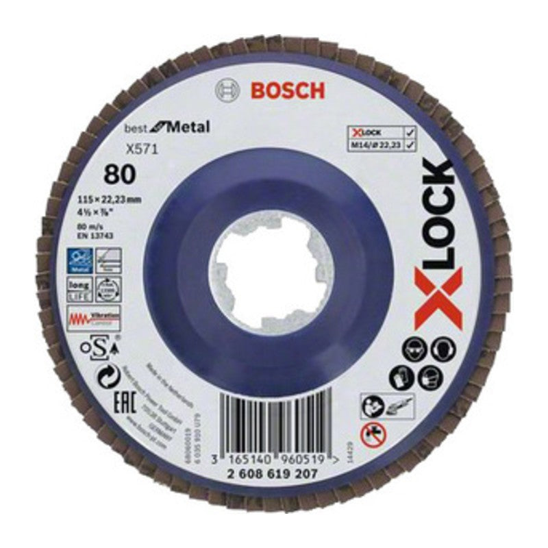 10 x BOSCH-A DISCO LAMELLARE XLOCK GR 80 D 115 MM