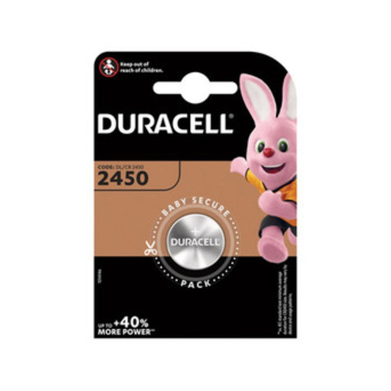 10 x DURACELL BATTERIA A BOTTONE CR2450 BL 1 PZ