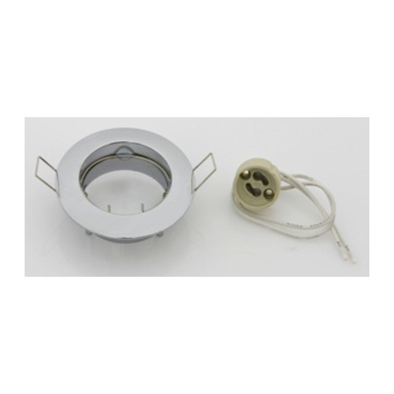 10 x FARETTO INCASSO FISSO P/LED GU10 CROMO