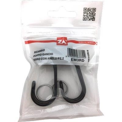 10 x GANCIO METALLO DOPPIO X CORDA ELASTICA