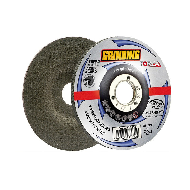 10 x GRINDING FORZA DISCO DA SBAVO FERRO 230X6,0