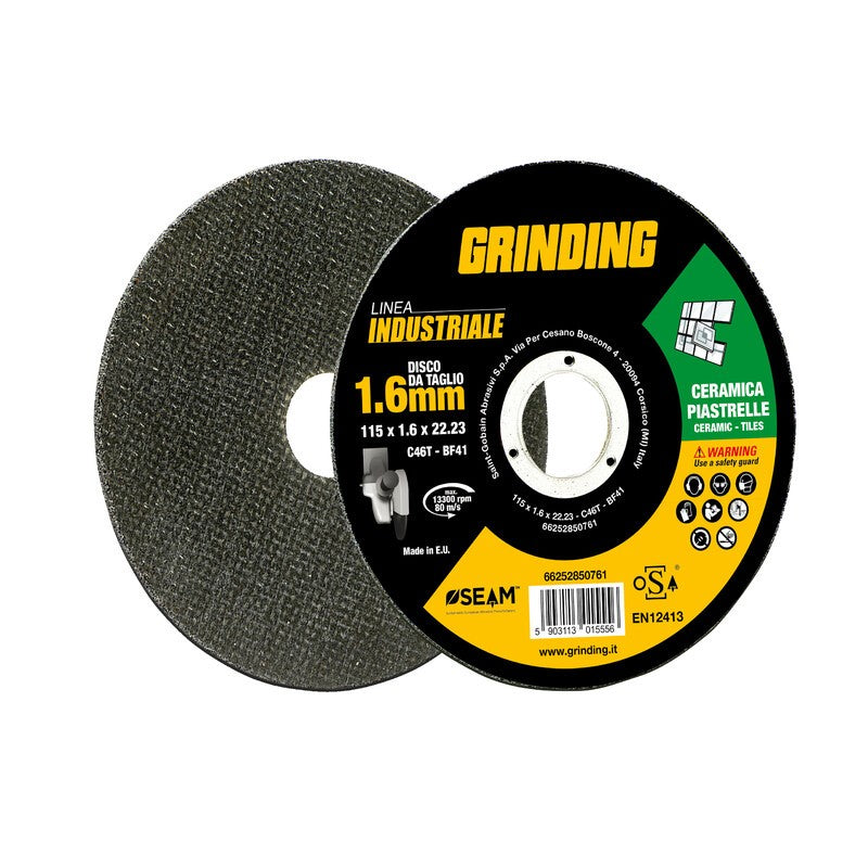 10 x GRINDING INDUSTRIALE DISCO CERAMICA PIANO 115X1,6