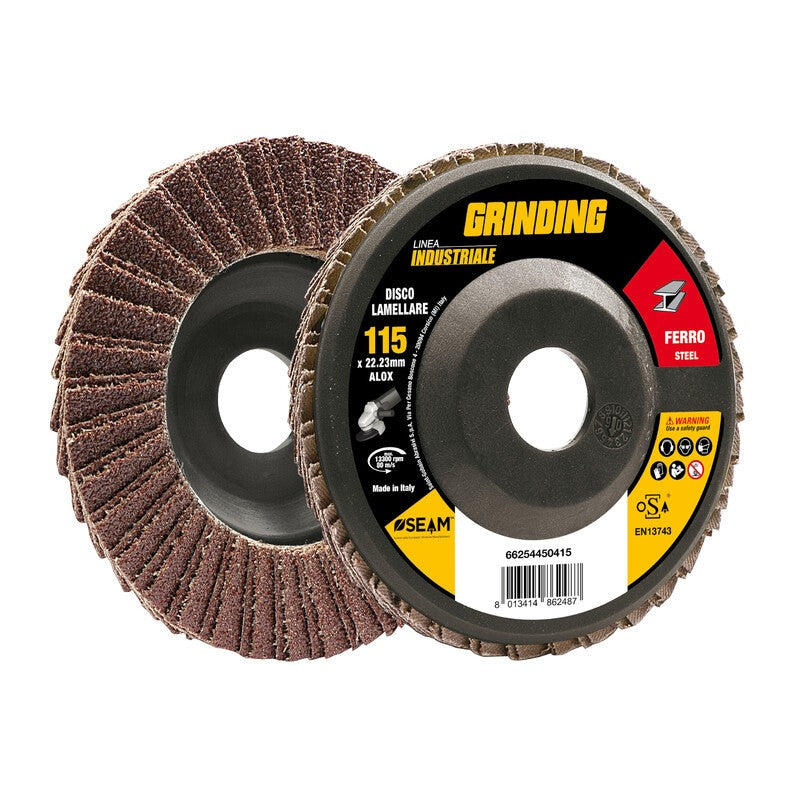 10 x GRINDING INDUSTRIALE DISCO LAMELL ALOX 115 GR 40