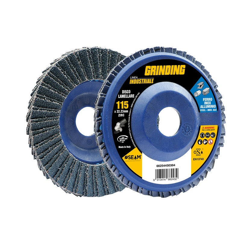 10 x GRINDING INDUSTRIALE DISCO LAMELL ZIRC 115 GR 120