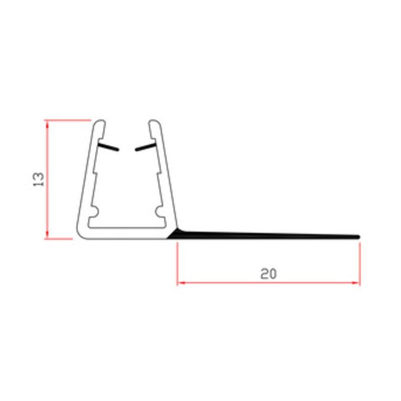 10 x GUARNIZIONE P/BOX DOCCIA 2 M MOD.404/20