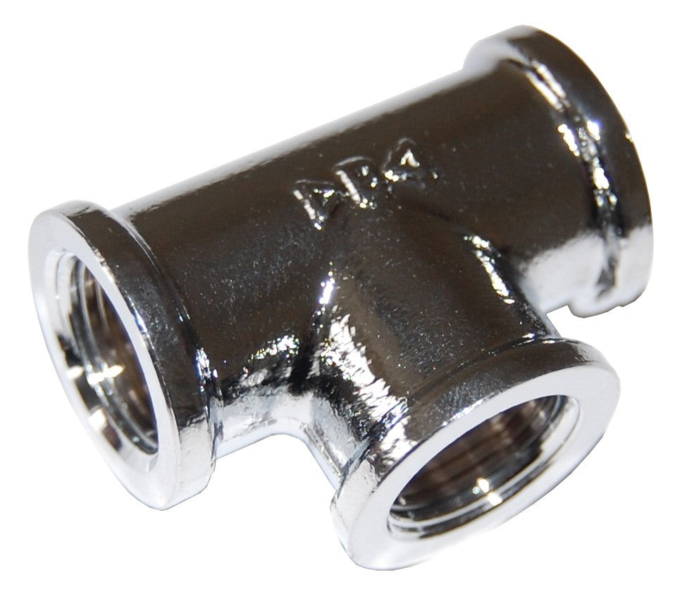 10 x IDRAULICA-TEE 130 OTTONE CROMATO D 1/2