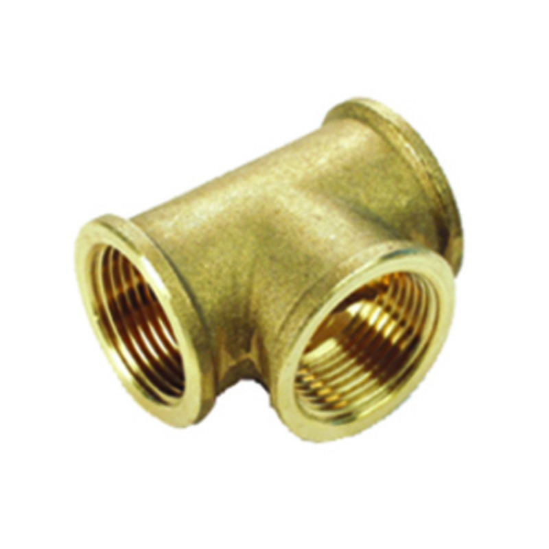 10 x IDRAULICA-TEE 130 OTTONE GIALLO D 1/2