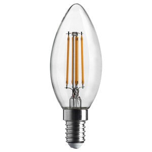10 x LAMPADINA LED OLIVA STICK 4,5W E14 470LM 2700K