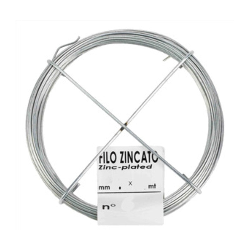 10 x MATASSINA FILO ZINCATO N.16 D 2,7 MM 20 M