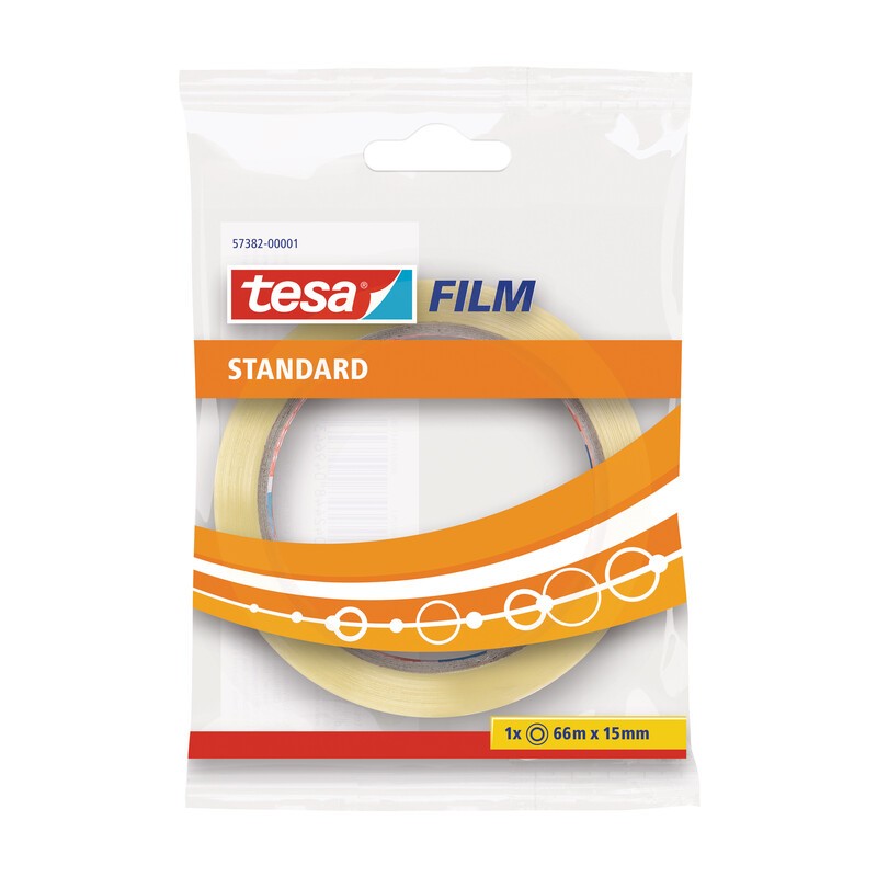 10 x NASTRO TRASPARENTE TESA CARAMELLA 15MMX66M