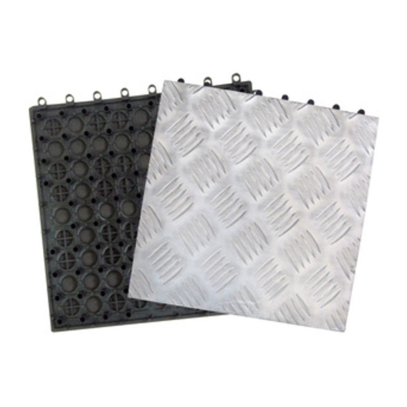 10 x PIASTRELLA ALLUMINIO ANTISCIVOLO 30X30CM