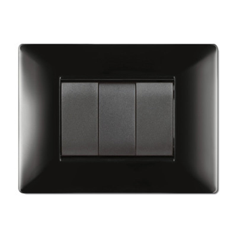 10 x PLACCA LIFE Q LIVING PLAST NERO 3P