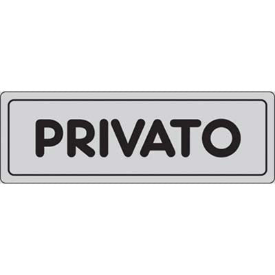 10 x TARGA SEGNALETICA ADESIVA PRIVATO