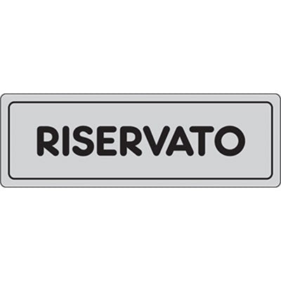 10 x TARGA SEGNALETICA ADESIVA RISERVATO