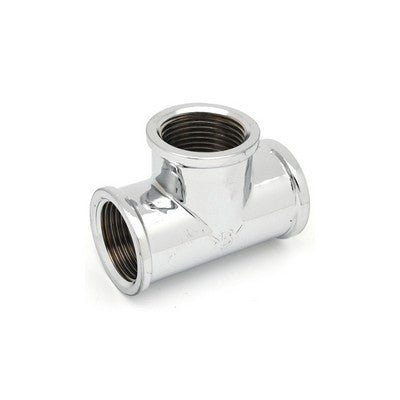 10 x TEE FF IN OTTONE CROMO IBP Misura: 1/2"