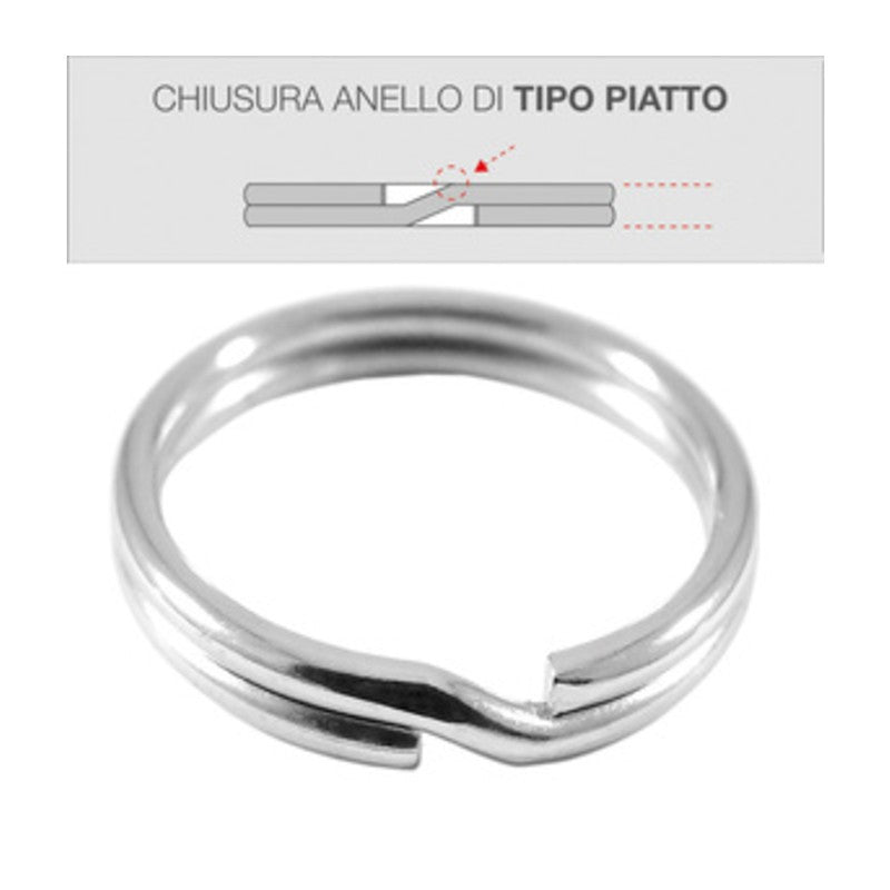 100 x SILCA ANELLO PORTACHIAVI 25 MM