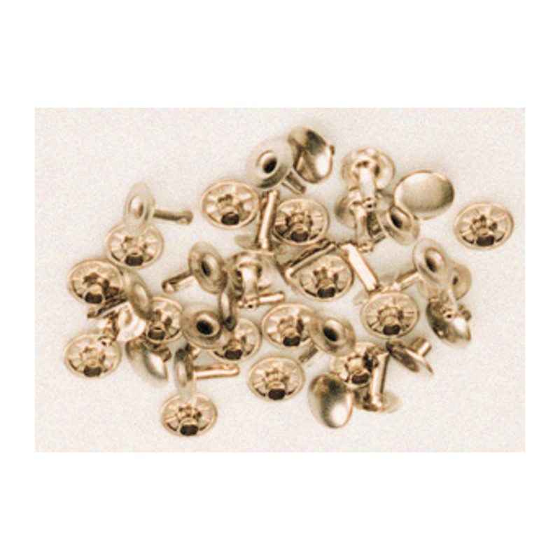 1000 x RIVETTI MASCHIO E FEMMINA NICHELATI SERIE 033**