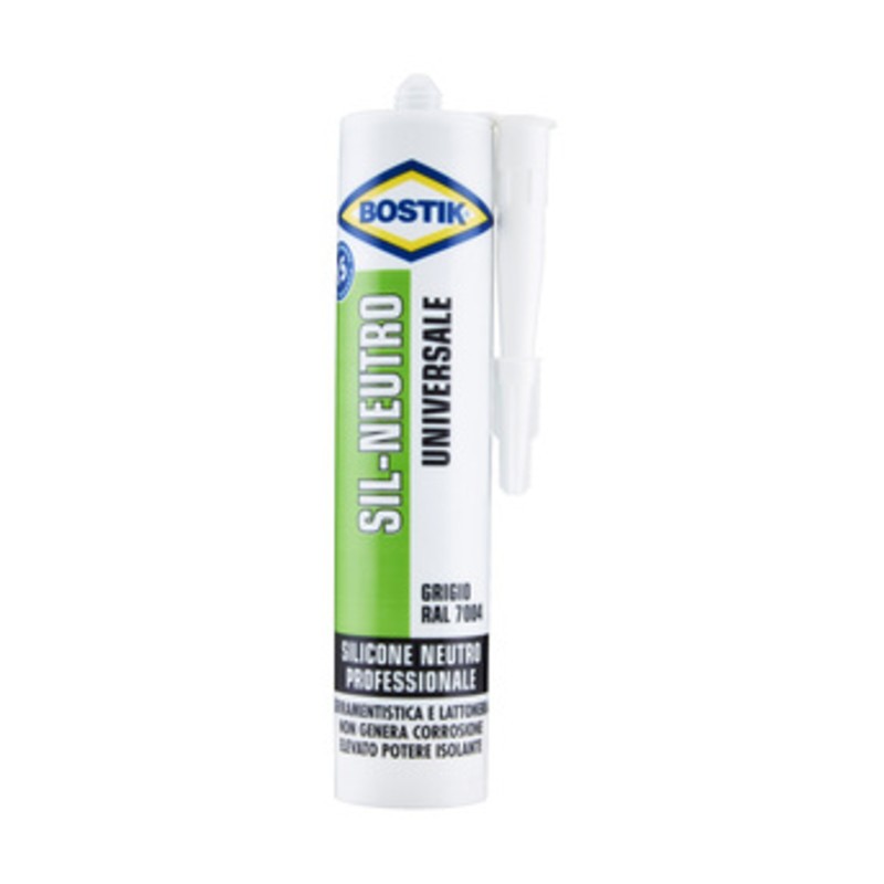 12 x BOSTIK SIL-NEUTRO UNIVERSALE 300 ML GRIGIO
