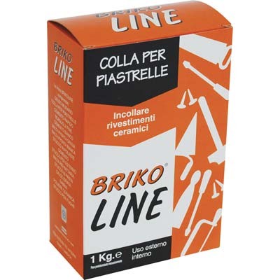 12 x COLLANTE MAIOLICHE POLVERE BRIKO LINE