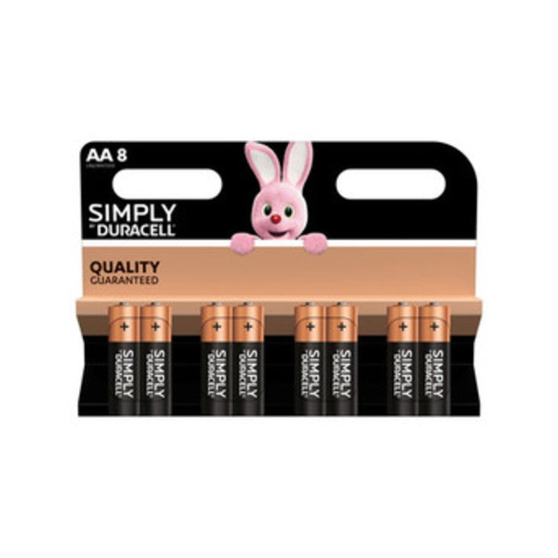 12 x DURACELL SIMPLY ALCALINA STILO 8 PZ MN1500