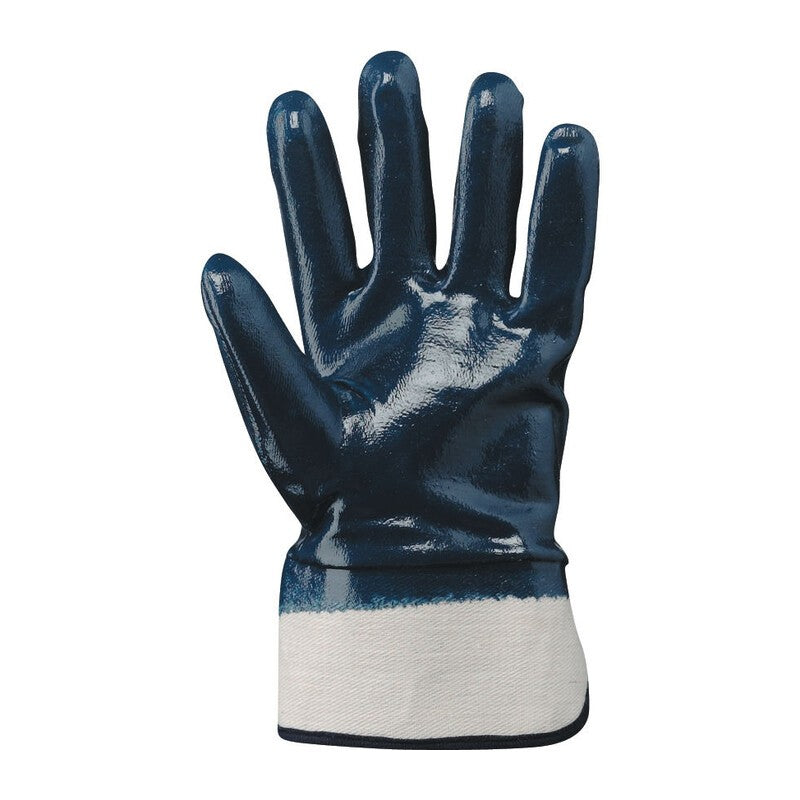 12 x GUANTI NBR PALMO E DORSO RICOPERTO IN NITRILE BLU