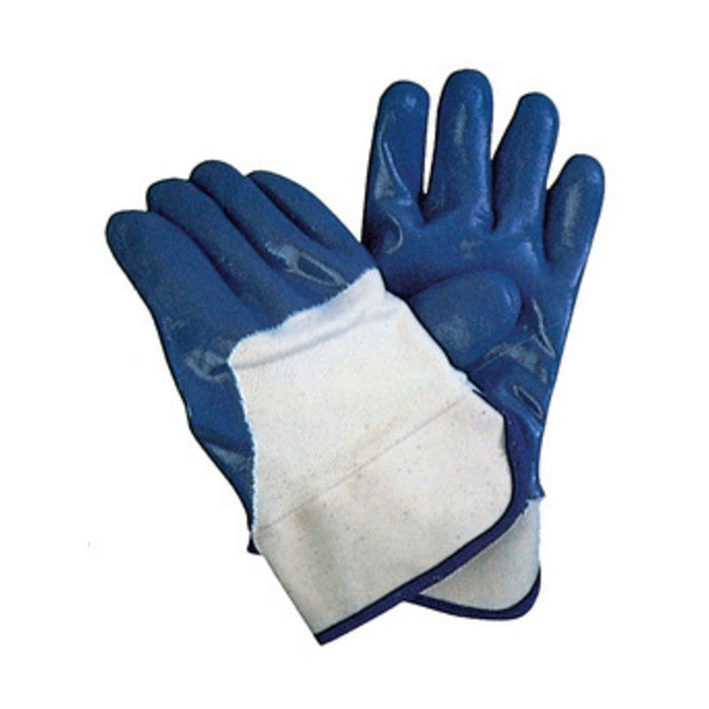 12 x GUANTI NBR PALMO RICOPERTO IN NITRILE BLU TG.10