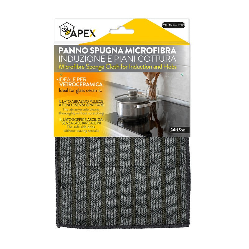 12 x PANNOSPUGNA MICROFIBRA P/INDUZIONE CM.24X17
