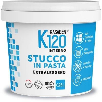 12 x STUCCO PASTA EXTRALEGGERO K120 K2 RASABEN