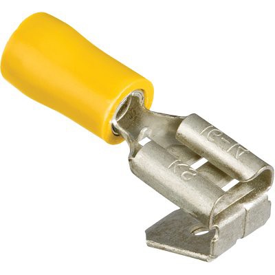 12 x TERMINALE PIATTO MASCHIO FEMMINA A STRINGERE