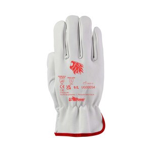 12 x U-POWER GUANTI CORE FIORE BOVINO BIANCO TG. 8