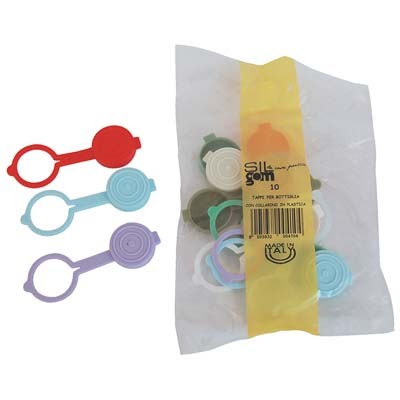 15 x TAPPO PVC + ANELLO X BOTTIGLIA
