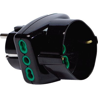 2 x ADATTATORE TRIPLO SCHUKO-16A+SCHUKO FME