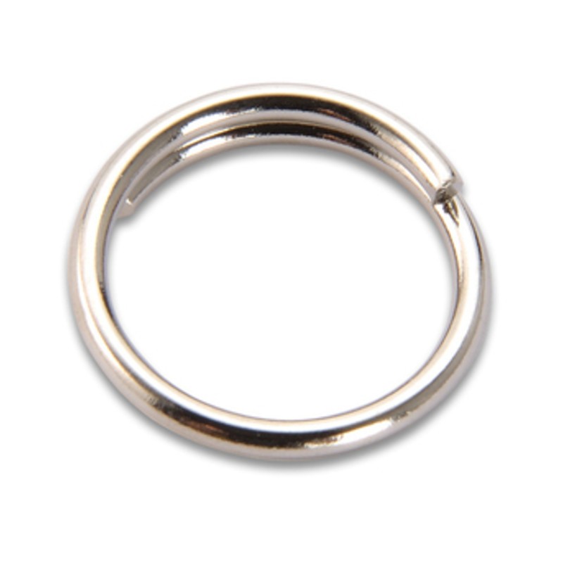 2 x ANELLO P/CATENA A PERLINE OTTONE NICHEL D 14 MM