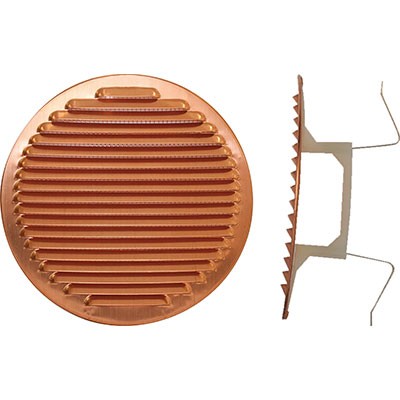 2 x BOCCHETTA AERAZIONE RAME TONDA + MOLLE
