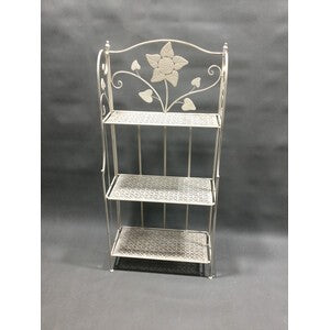 2 x C SCAFFALE 3 RIPIANI 60X28X127CM BIANCO ANT EPOQUE
