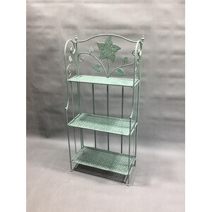 2 x C SCAFFALE 3 RIPIANI 60X28X127CM VERDE SALVIA EPOQUE