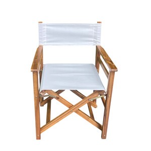 2 x C SEDIA REGISTA LEGNO PIEGHEVOLE CINEMA BIANCO