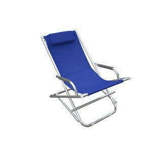 2 x C SEDIA SDRAIO PLAYA IN ALLUMINIO BLU