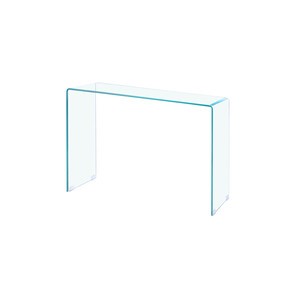 2 x CONSOLLE IN VETRO TRASPARENTE 100X33X75 CM
