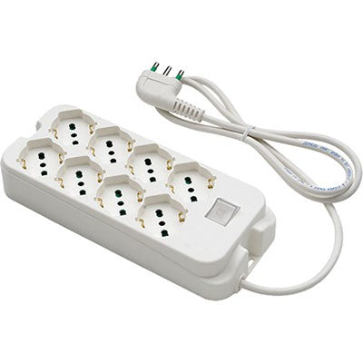 2 x MULTIPRESA BIPASSO SCHUKO + INT.LUM RETAIL FME