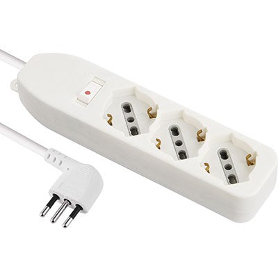 2 x MULTIPRESA BIPASSO SCHUKO + TERMICO ELECTRALINE