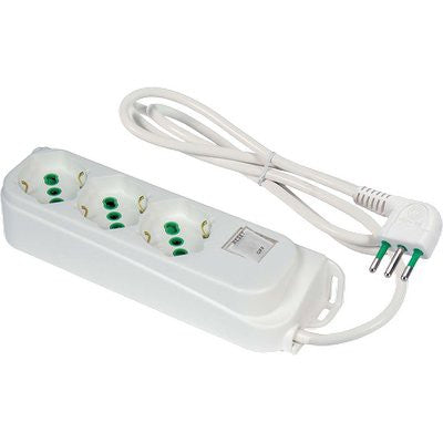 2 x MULTIPRESA BIPASSO SCHUKO + TERMICO RETAIL FME