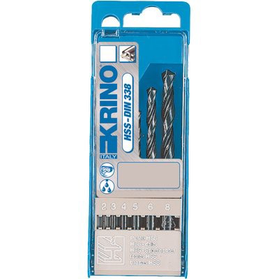 2 x PUNTA TRAPANO HSS RULLATA ASTUCCIO KRINO