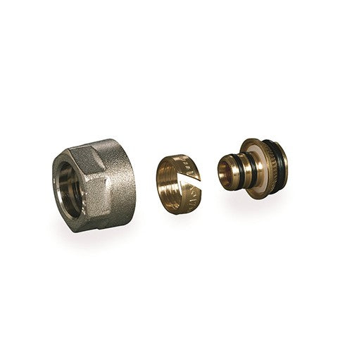2 x RACCORDO A COMPRESSIONE PER COLLETTORI Misura: 16 x 2