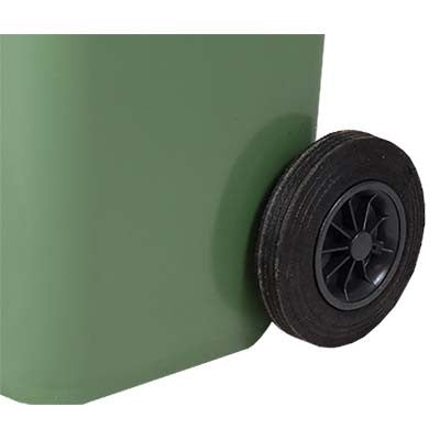 2 x RUOTA BIDONE IMMONDIZIA GREEN 120 E 240 ICS