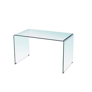 2 x SCRIVANIA IN VETRO TRASPARENTE 110X55X74 CM