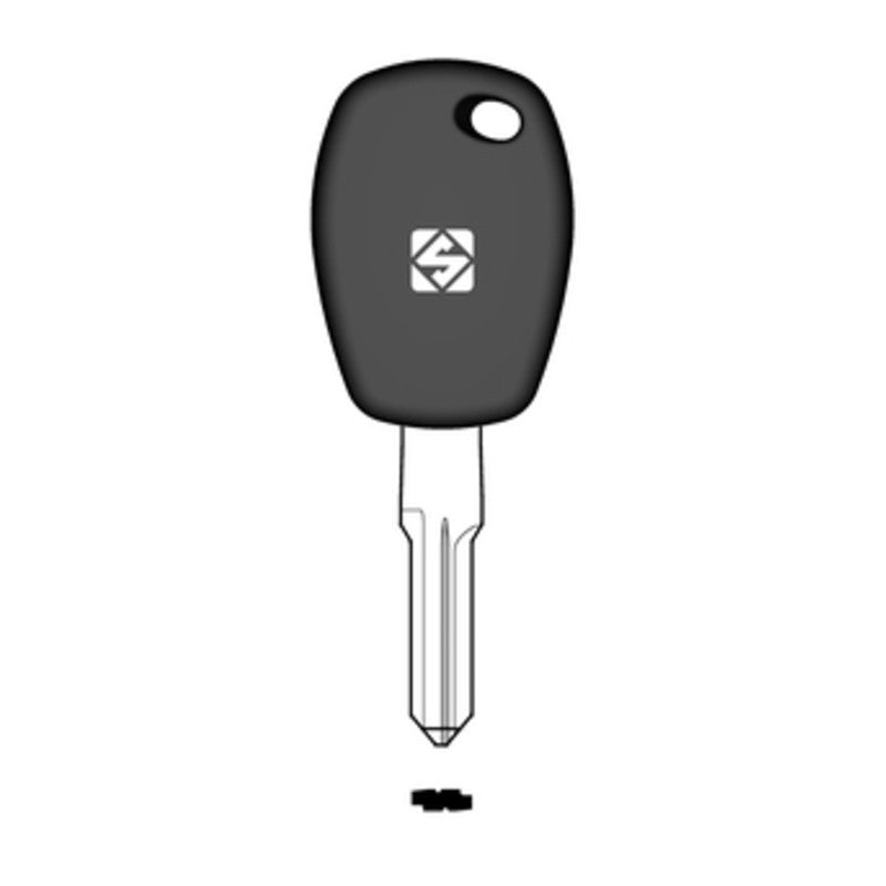 2 x SILCA HU136TE CHIAVE TRANSPONDER VUOTA OTTONE