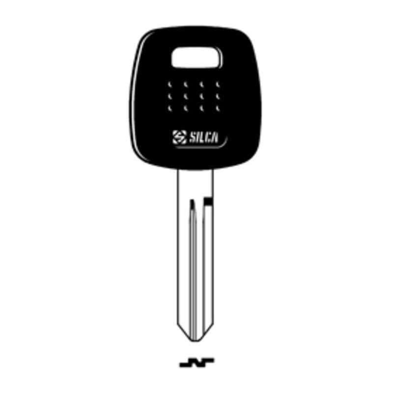 2 x SILCA NSN19TE CHIAVE TRANSPONDER VUOTA OTTONE